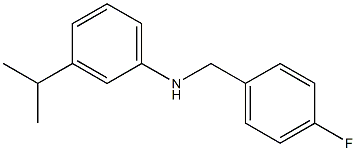 N-[(4-fluorophenyl)methyl]-3-(propan-2-yl)aniline 구조식 이미지