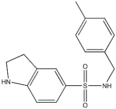 N-[(4-methylphenyl)methyl]-2,3-dihydro-1H-indole-5-sulfonamide 구조식 이미지