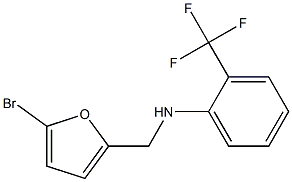 N-[(5-bromofuran-2-yl)methyl]-2-(trifluoromethyl)aniline 구조식 이미지