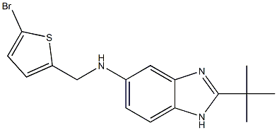 N-[(5-bromothiophen-2-yl)methyl]-2-tert-butyl-1H-1,3-benzodiazol-5-amine 구조식 이미지