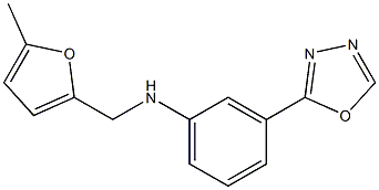 N-[(5-methylfuran-2-yl)methyl]-3-(1,3,4-oxadiazol-2-yl)aniline Structure