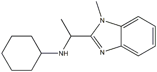 N-[1-(1-methyl-1H-1,3-benzodiazol-2-yl)ethyl]cyclohexanamine Structure