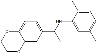 N-[1-(2,3-dihydro-1,4-benzodioxin-6-yl)ethyl]-2,5-dimethylaniline Structure