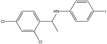 N-[1-(2,4-dichlorophenyl)ethyl]-4-iodoaniline 구조식 이미지