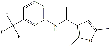 N-[1-(2,5-dimethylfuran-3-yl)ethyl]-3-(trifluoromethyl)aniline Structure