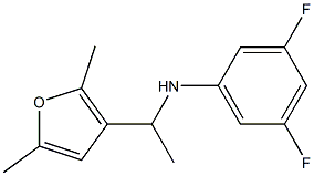 N-[1-(2,5-dimethylfuran-3-yl)ethyl]-3,5-difluoroaniline 구조식 이미지