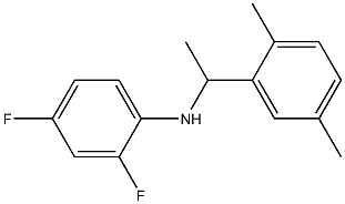 N-[1-(2,5-dimethylphenyl)ethyl]-2,4-difluoroaniline 구조식 이미지