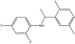 N-[1-(2,5-dimethylphenyl)ethyl]-2,4-difluoroaniline Structure