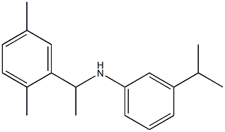 N-[1-(2,5-dimethylphenyl)ethyl]-3-(propan-2-yl)aniline 구조식 이미지