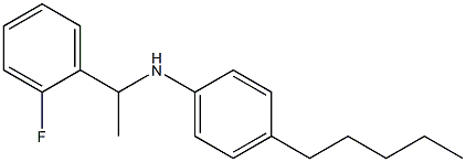 N-[1-(2-fluorophenyl)ethyl]-4-pentylaniline 구조식 이미지