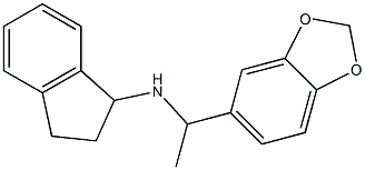 N-[1-(2H-1,3-benzodioxol-5-yl)ethyl]-2,3-dihydro-1H-inden-1-amine 구조식 이미지