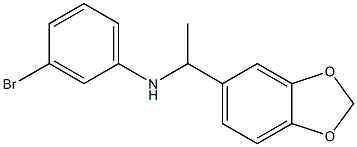 N-[1-(2H-1,3-benzodioxol-5-yl)ethyl]-3-bromoaniline 구조식 이미지