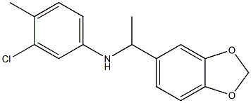 N-[1-(2H-1,3-benzodioxol-5-yl)ethyl]-3-chloro-4-methylaniline 구조식 이미지