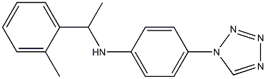 N-[1-(2-methylphenyl)ethyl]-4-(1H-1,2,3,4-tetrazol-1-yl)aniline Structure