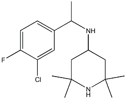N-[1-(3-chloro-4-fluorophenyl)ethyl]-2,2,6,6-tetramethylpiperidin-4-amine Structure