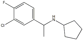 N-[1-(3-chloro-4-fluorophenyl)ethyl]cyclopentanamine 구조식 이미지