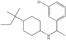 N-[1-(3-chlorophenyl)ethyl]-4-(2-methylbutan-2-yl)cyclohexan-1-amine 구조식 이미지