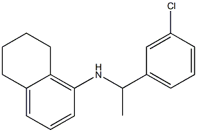 N-[1-(3-chlorophenyl)ethyl]-5,6,7,8-tetrahydronaphthalen-1-amine 구조식 이미지