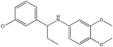 N-[1-(3-chlorophenyl)propyl]-3,4-dimethoxyaniline Structure