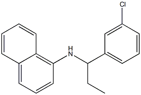 N-[1-(3-chlorophenyl)propyl]naphthalen-1-amine 구조식 이미지