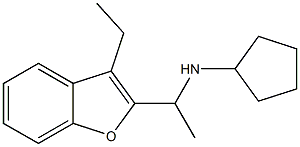 N-[1-(3-ethyl-1-benzofuran-2-yl)ethyl]cyclopentanamine Structure