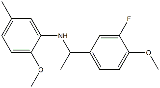 N-[1-(3-fluoro-4-methoxyphenyl)ethyl]-2-methoxy-5-methylaniline 구조식 이미지