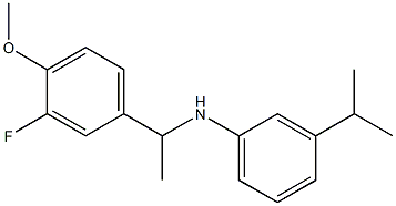 N-[1-(3-fluoro-4-methoxyphenyl)ethyl]-3-(propan-2-yl)aniline Structure