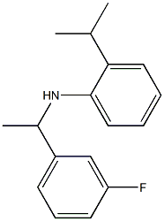 N-[1-(3-fluorophenyl)ethyl]-2-(propan-2-yl)aniline 구조식 이미지