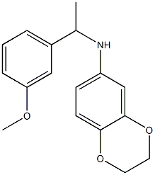 N-[1-(3-methoxyphenyl)ethyl]-2,3-dihydro-1,4-benzodioxin-6-amine 구조식 이미지