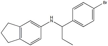 N-[1-(4-bromophenyl)propyl]-2,3-dihydro-1H-inden-5-amine 구조식 이미지