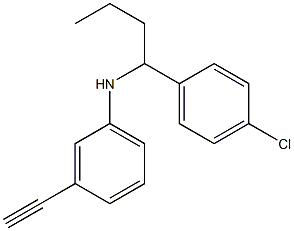 N-[1-(4-chlorophenyl)butyl]-3-ethynylaniline Structure