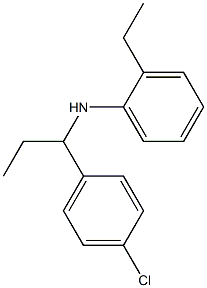 N-[1-(4-chlorophenyl)propyl]-2-ethylaniline 구조식 이미지