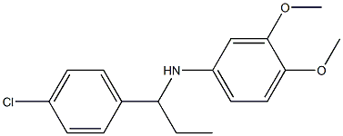 N-[1-(4-chlorophenyl)propyl]-3,4-dimethoxyaniline 구조식 이미지