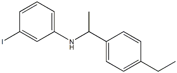 N-[1-(4-ethylphenyl)ethyl]-3-iodoaniline 구조식 이미지