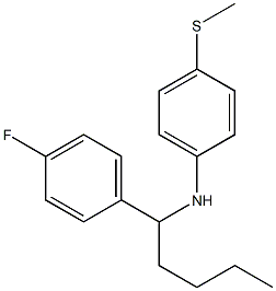 N-[1-(4-fluorophenyl)pentyl]-4-(methylsulfanyl)aniline Structure