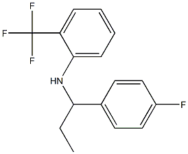 N-[1-(4-fluorophenyl)propyl]-2-(trifluoromethyl)aniline 구조식 이미지