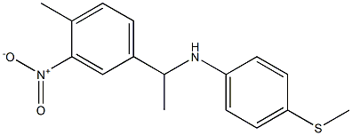 N-[1-(4-methyl-3-nitrophenyl)ethyl]-4-(methylsulfanyl)aniline Structure