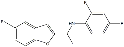 N-[1-(5-bromo-1-benzofuran-2-yl)ethyl]-2,4-difluoroaniline 구조식 이미지