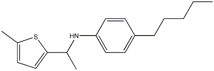 N-[1-(5-methylthiophen-2-yl)ethyl]-4-pentylaniline 구조식 이미지