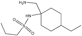 N-[1-(aminomethyl)-4-ethylcyclohexyl]propane-1-sulfonamide 구조식 이미지