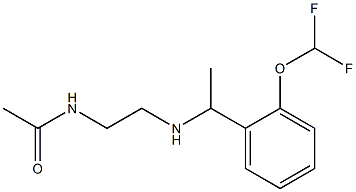 N-[2-({1-[2-(difluoromethoxy)phenyl]ethyl}amino)ethyl]acetamide 구조식 이미지