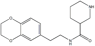 N-[2-(2,3-dihydro-1,4-benzodioxin-6-yl)ethyl]piperidine-3-carboxamide 구조식 이미지