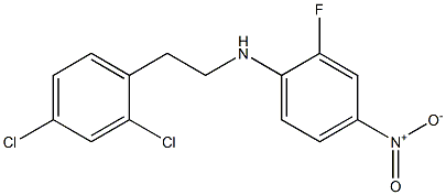 N-[2-(2,4-dichlorophenyl)ethyl]-2-fluoro-4-nitroaniline 구조식 이미지