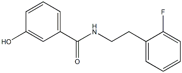 N-[2-(2-fluorophenyl)ethyl]-3-hydroxybenzamide 구조식 이미지