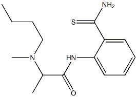 N-[2-(aminocarbonothioyl)phenyl]-2-[butyl(methyl)amino]propanamide 구조식 이미지