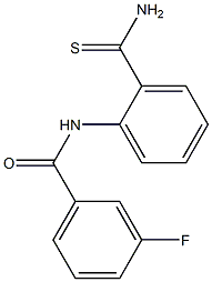 N-[2-(aminocarbonothioyl)phenyl]-3-fluorobenzamide Structure