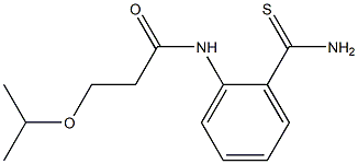 N-[2-(aminocarbonothioyl)phenyl]-3-isopropoxypropanamide Structure