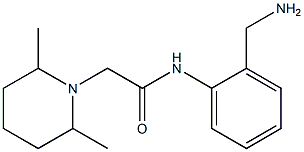 N-[2-(aminomethyl)phenyl]-2-(2,6-dimethylpiperidin-1-yl)acetamide 구조식 이미지