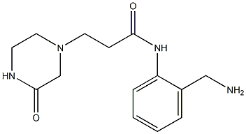 N-[2-(aminomethyl)phenyl]-3-(3-oxopiperazin-1-yl)propanamide 구조식 이미지