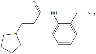 N-[2-(aminomethyl)phenyl]-3-pyrrolidin-1-ylpropanamide 구조식 이미지